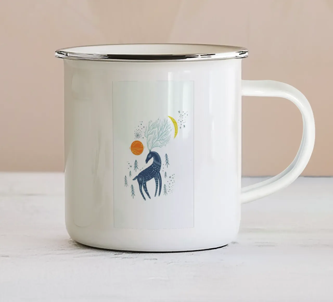 Winter Magic enamel mug by Little Flourishes