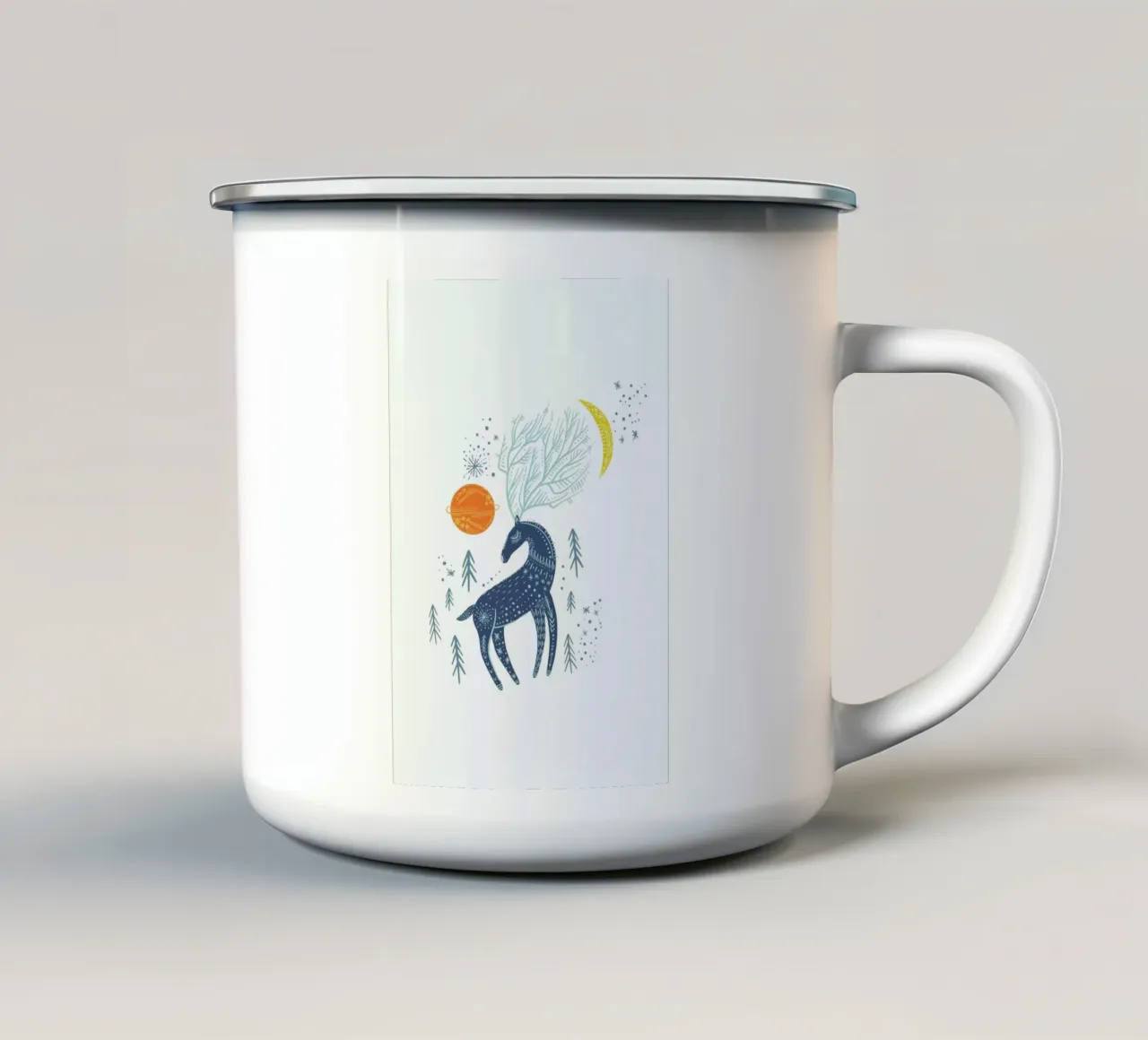 Winter Magic enamel mug by Little Flourishes