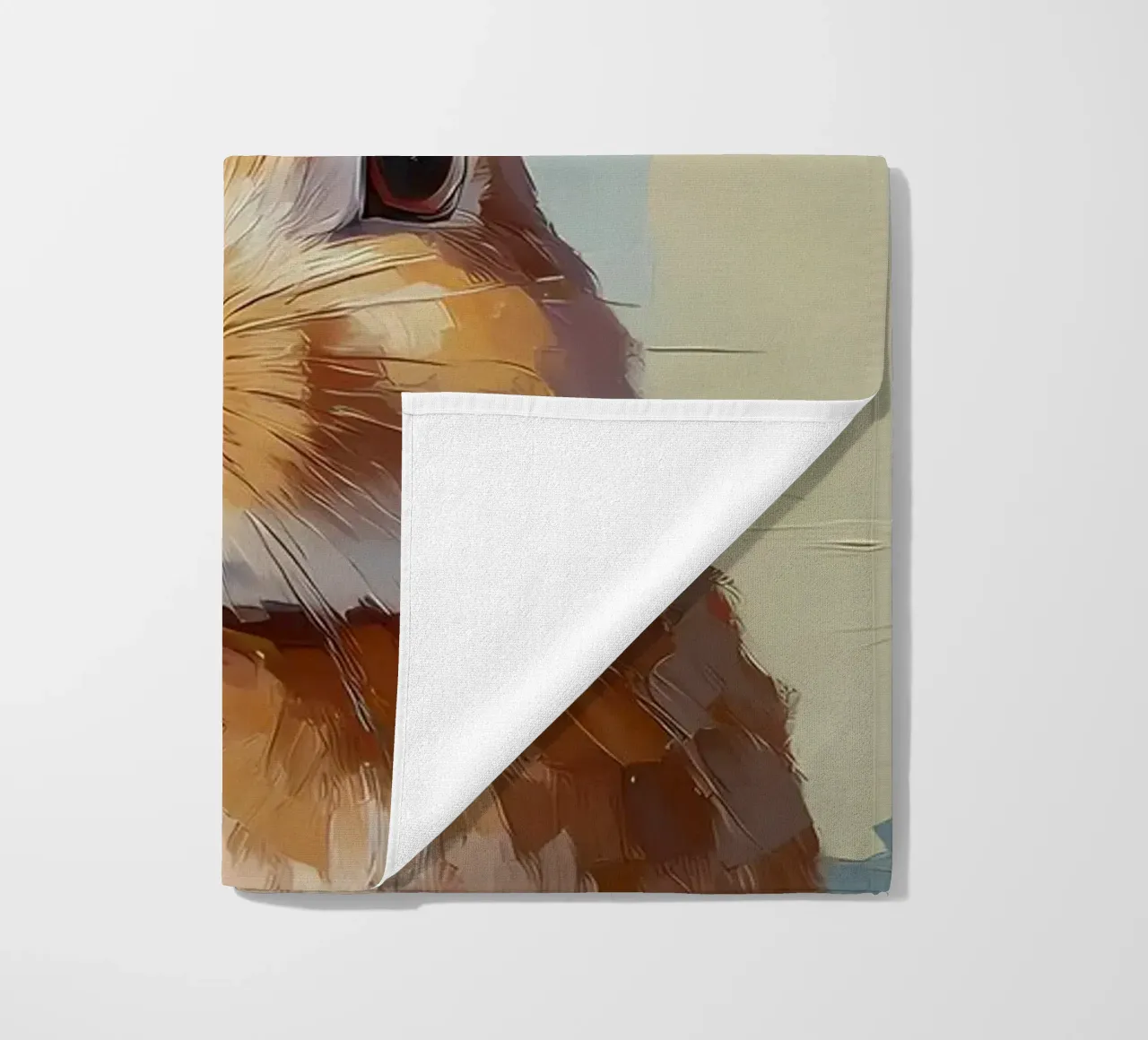 Konijntje met wc-papier strandhanddoek van Adrian Patel