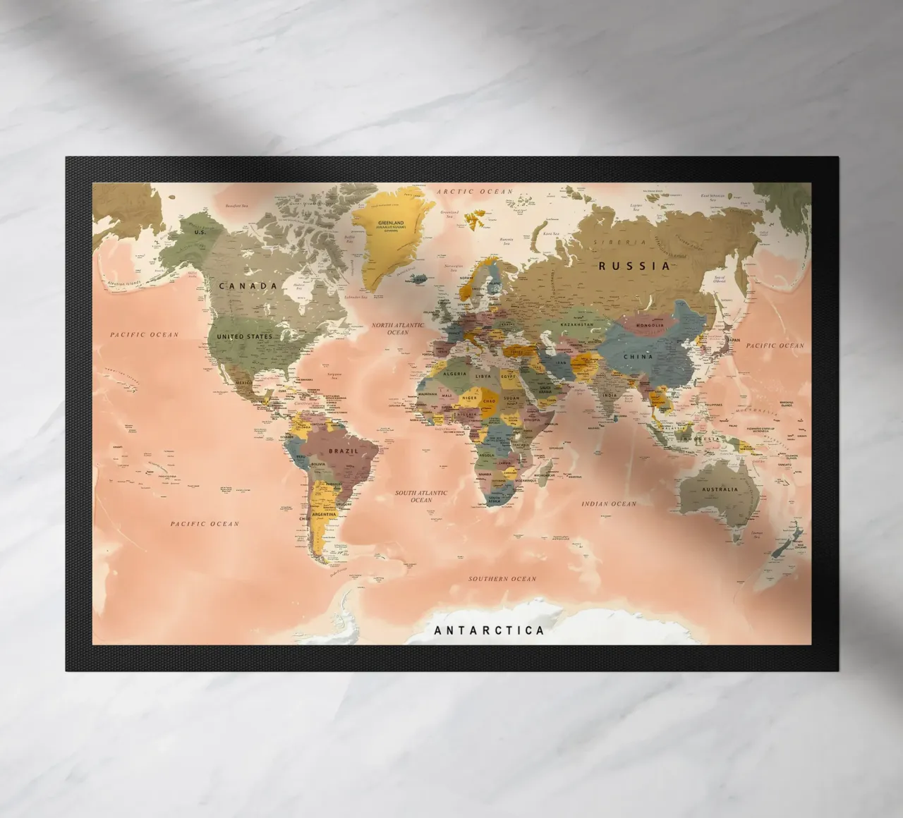 World Map doormat by Aiden Garcia