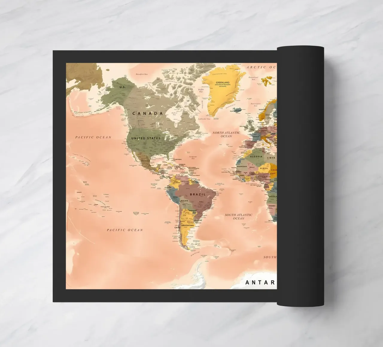 World Map doormat by Aiden Garcia