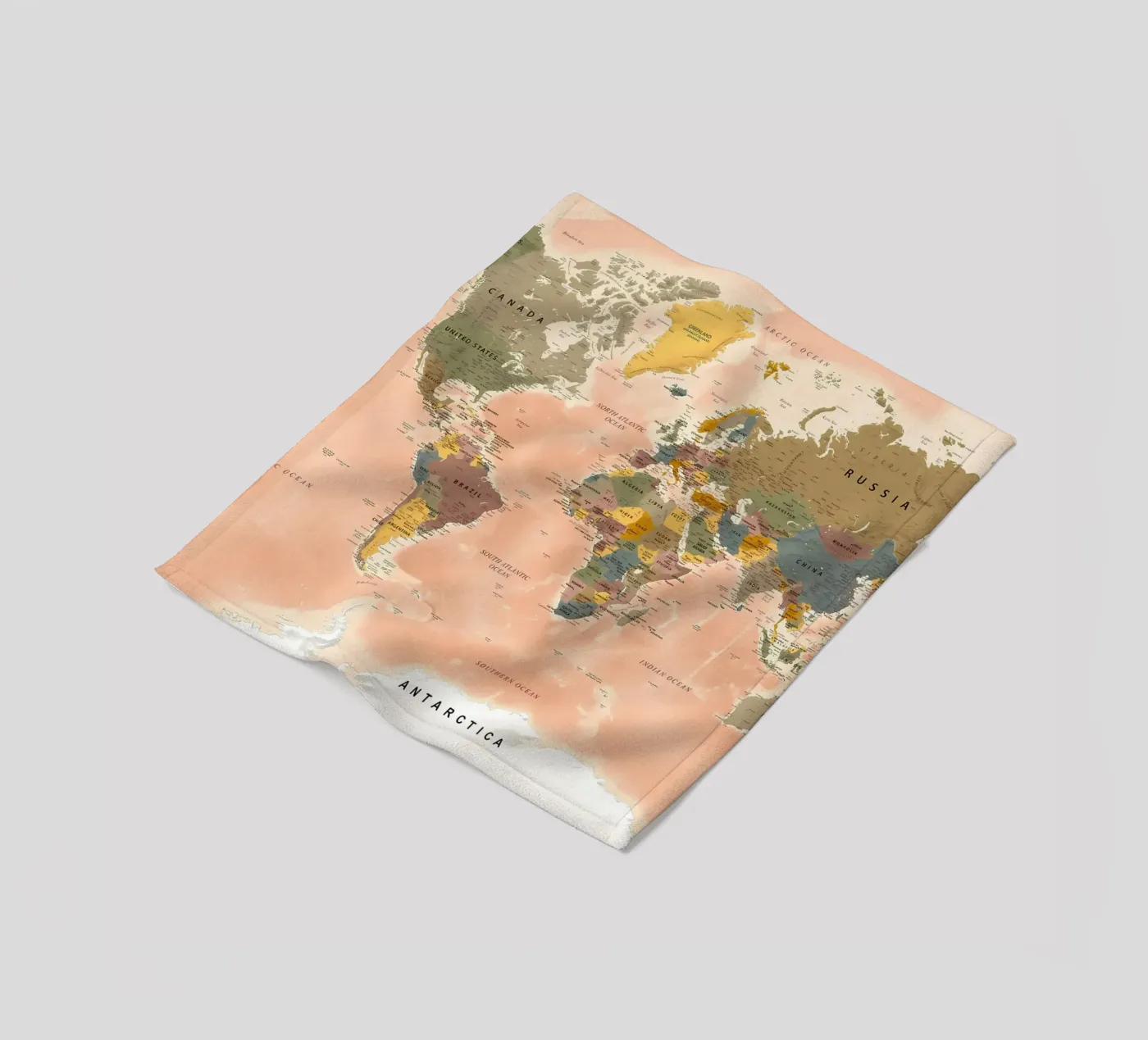 World Map Fleecedecke von Aiden Garcia