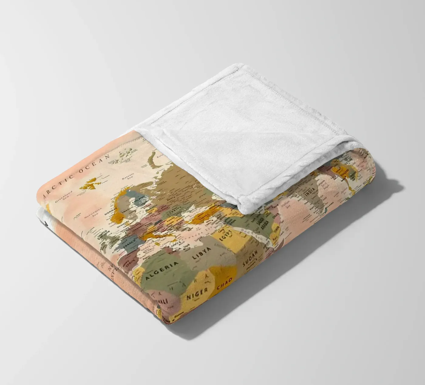 World Map Fleecedecke von Aiden Garcia