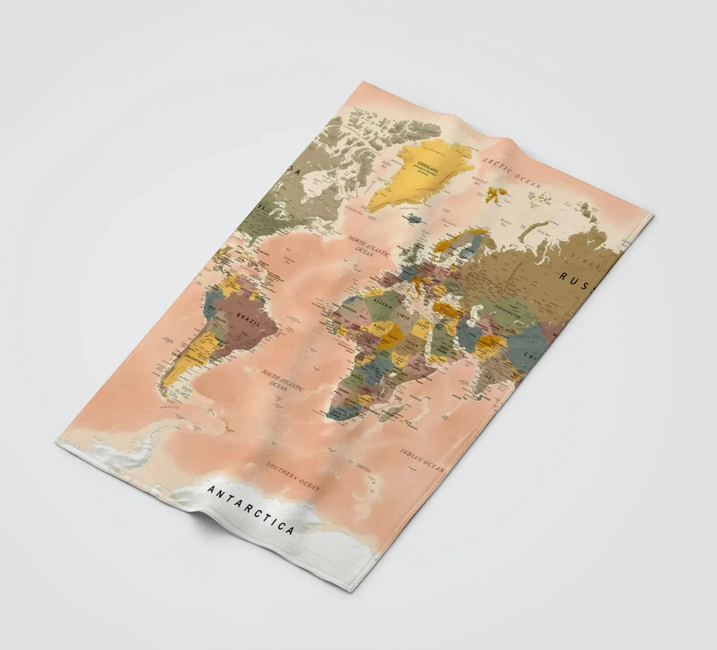 World Map Fleecedecke von Aiden Garcia