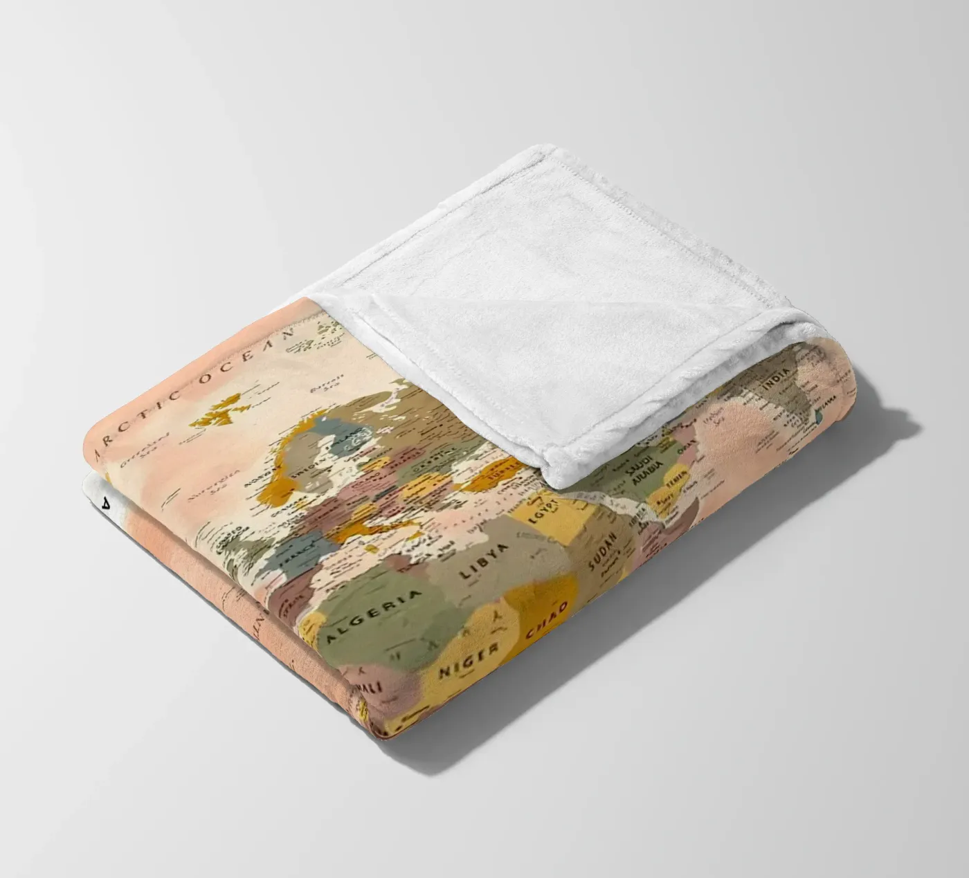 World Map Fleecedecke von Aiden Garcia