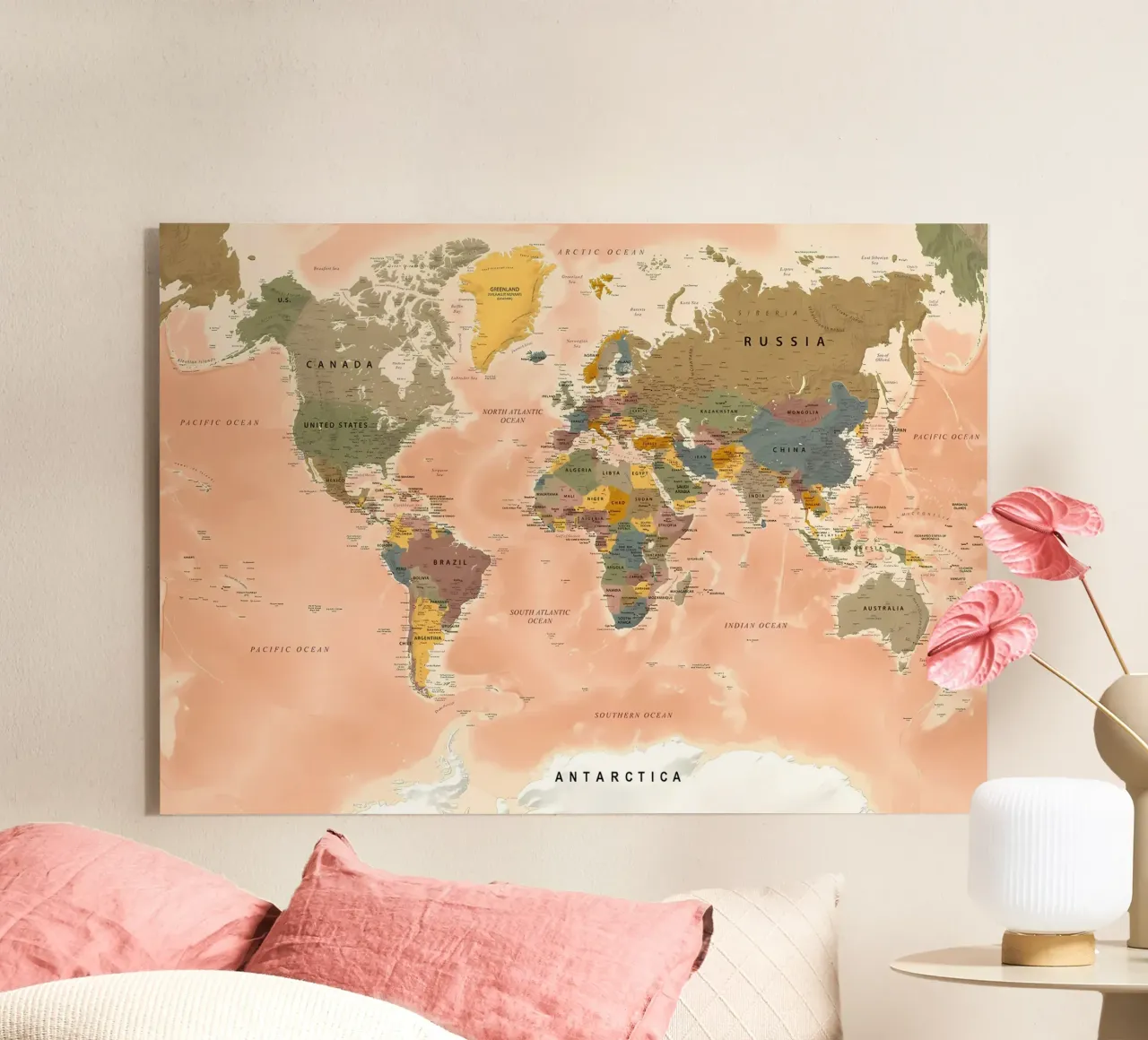 Weltkarte Acryl-Glas von Aiden Garcia