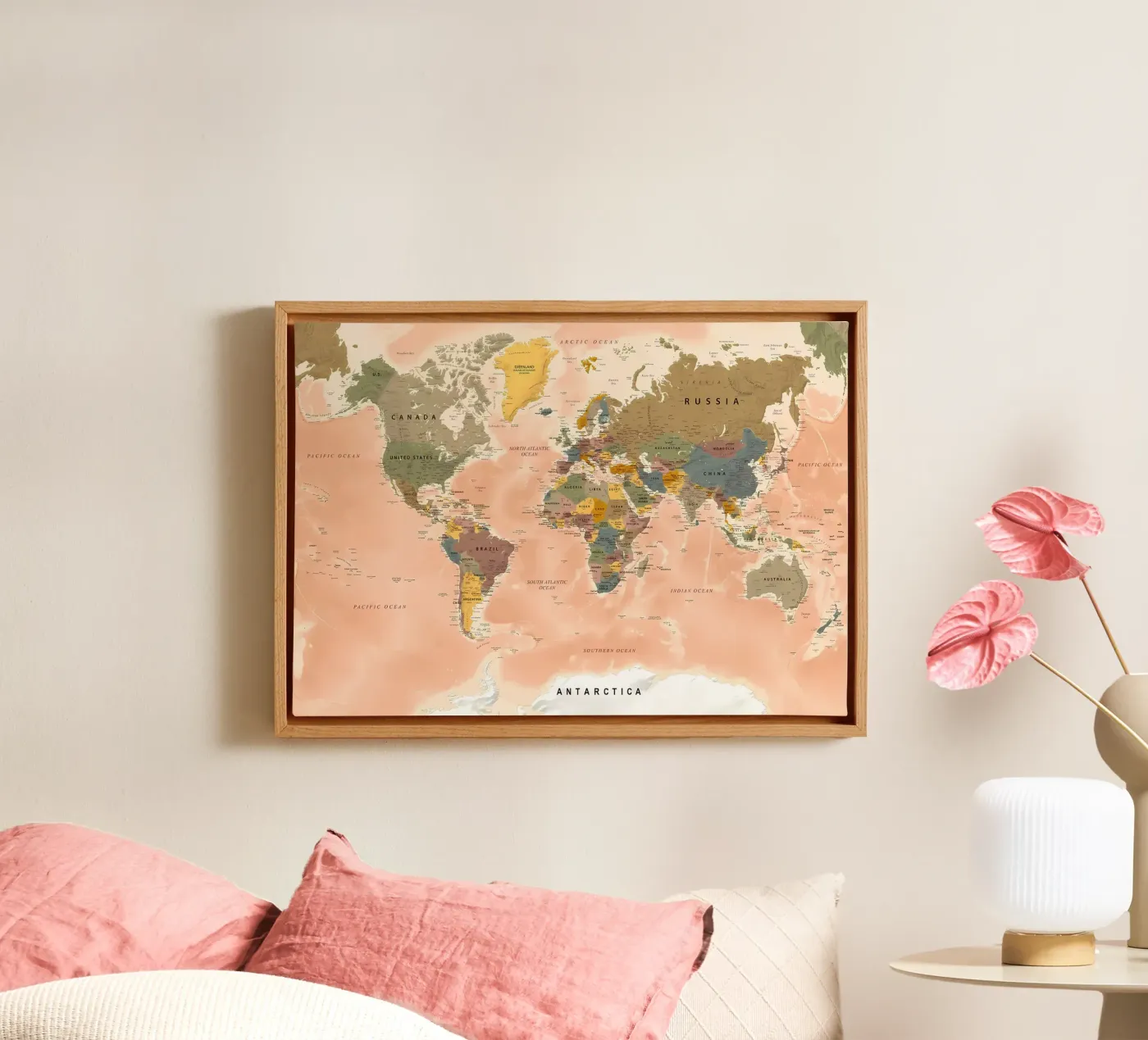 Mappa del mondo tela da Aiden Garcia