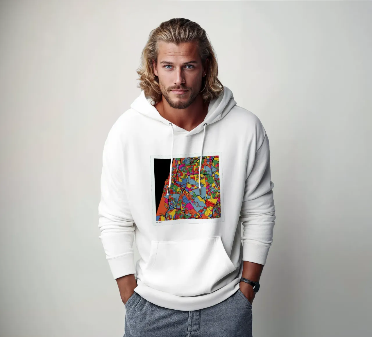 Tel Aviv felpa con cappuccio da The Cartography Collection