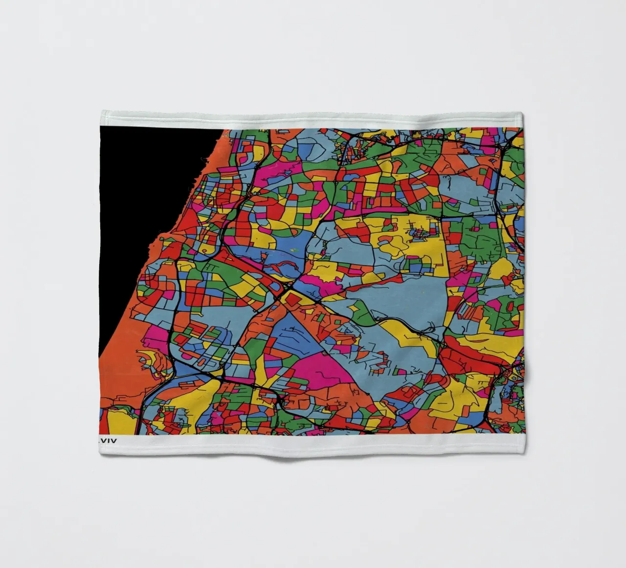 Tel Aviv fleece blanket by The Cartography Collection