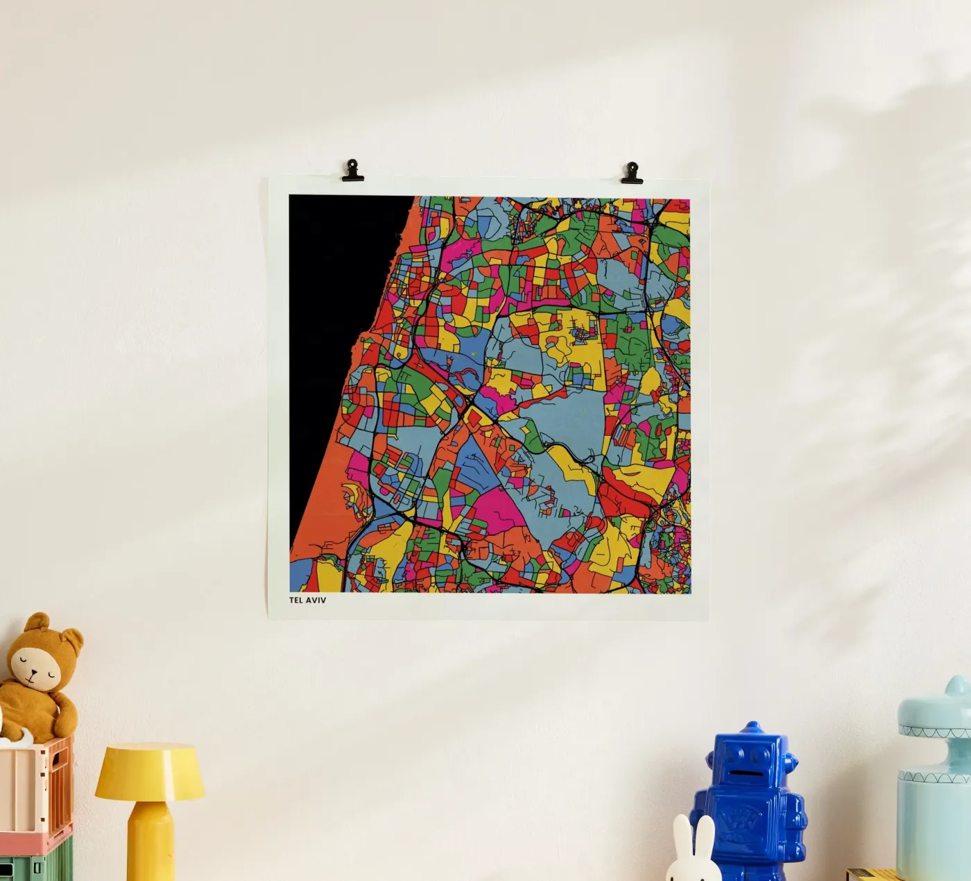 Tel Aviv poster da The Cartography Collection