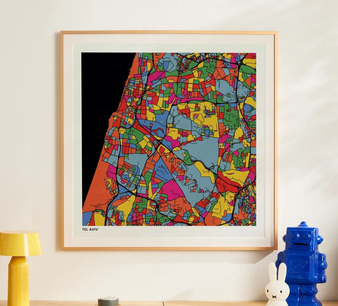 Tel Aviv carta hahnemühle da The Cartography Collection