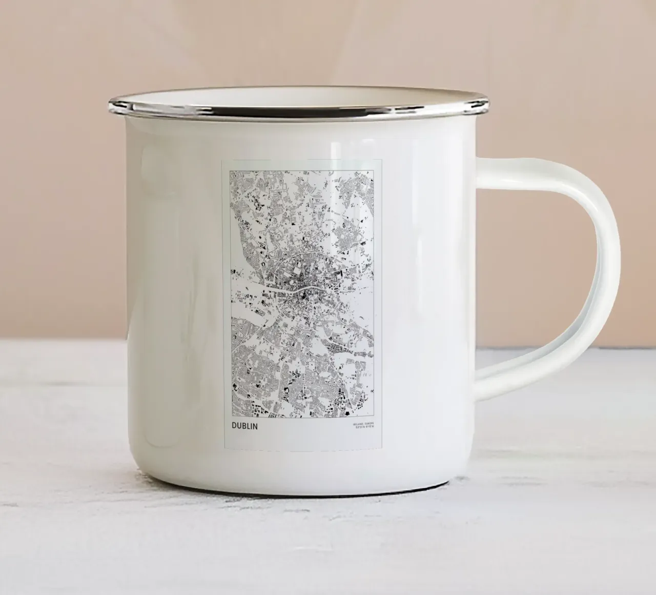 Dublin tazza in smalto da The Cartography Collection