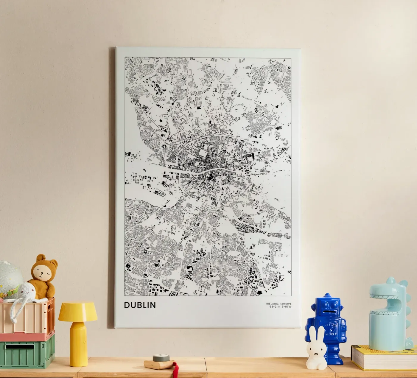 Dublin tela da The Cartography Collection