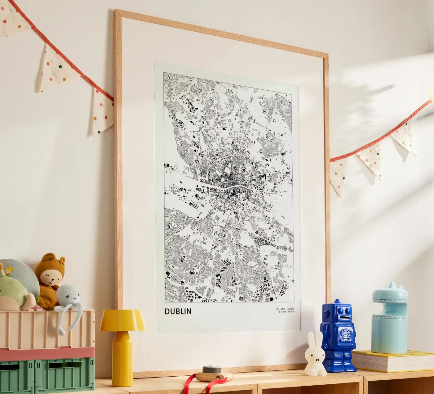 Dublin poster van The Cartography Collection