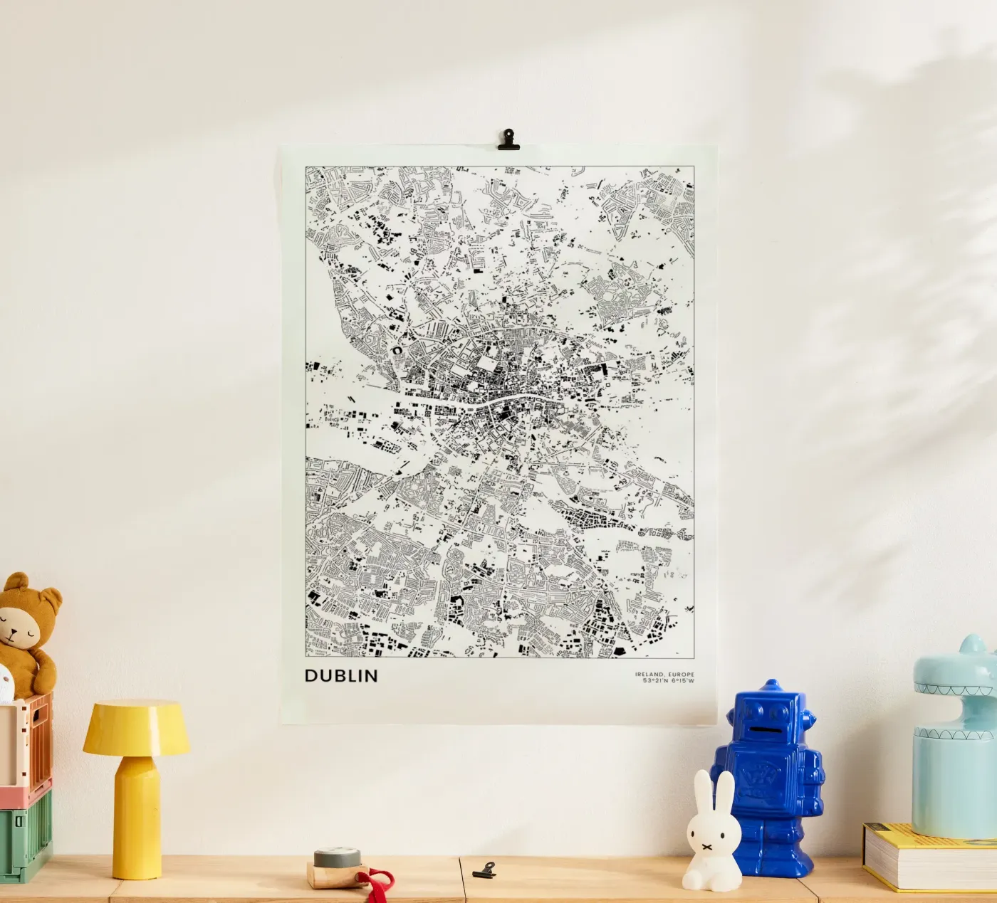 Dublin poster van The Cartography Collection