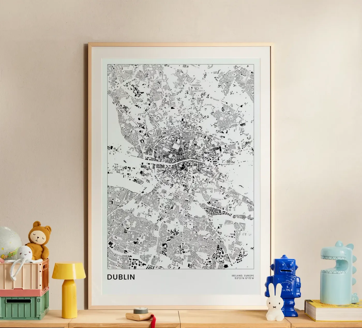 Dublin poster van The Cartography Collection