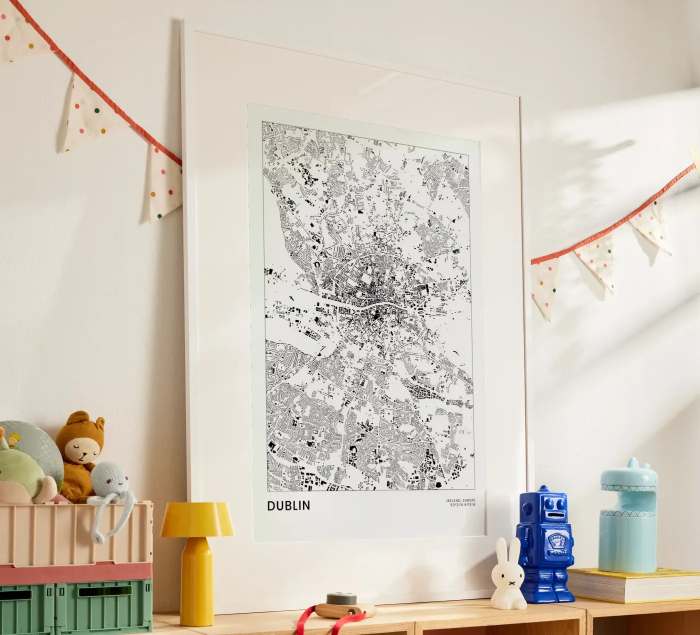 Dublin poster van The Cartography Collection