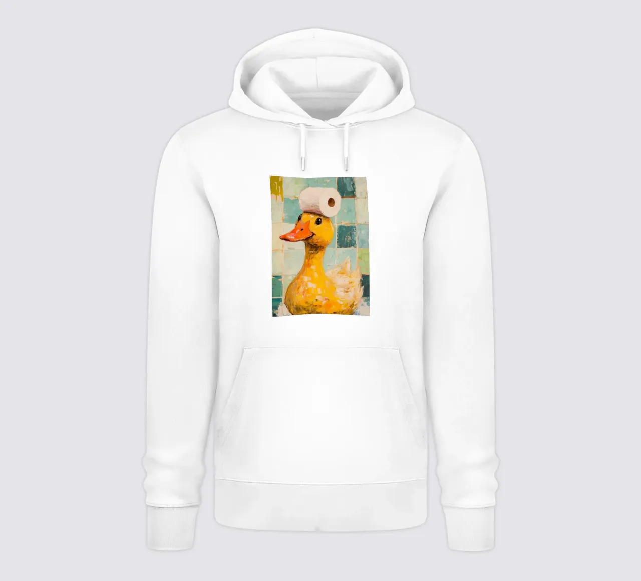 Ente mit Toilettenpapierhut Hoodie von Adrian Patel