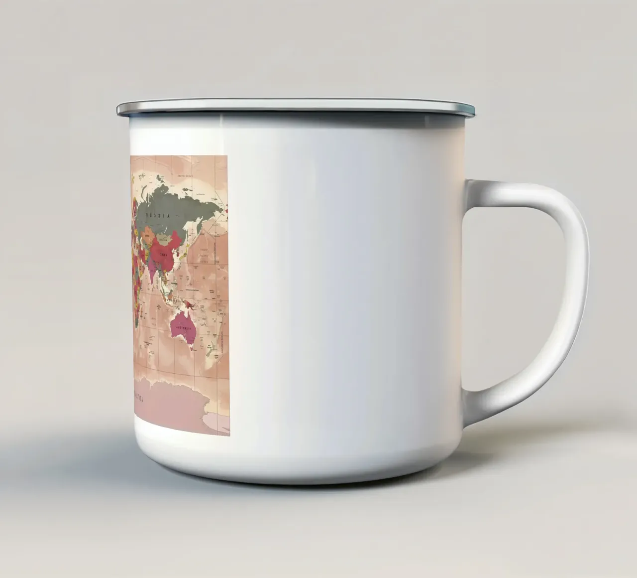 Mappa politica del mondo tazza in smalto da Aiden Garcia