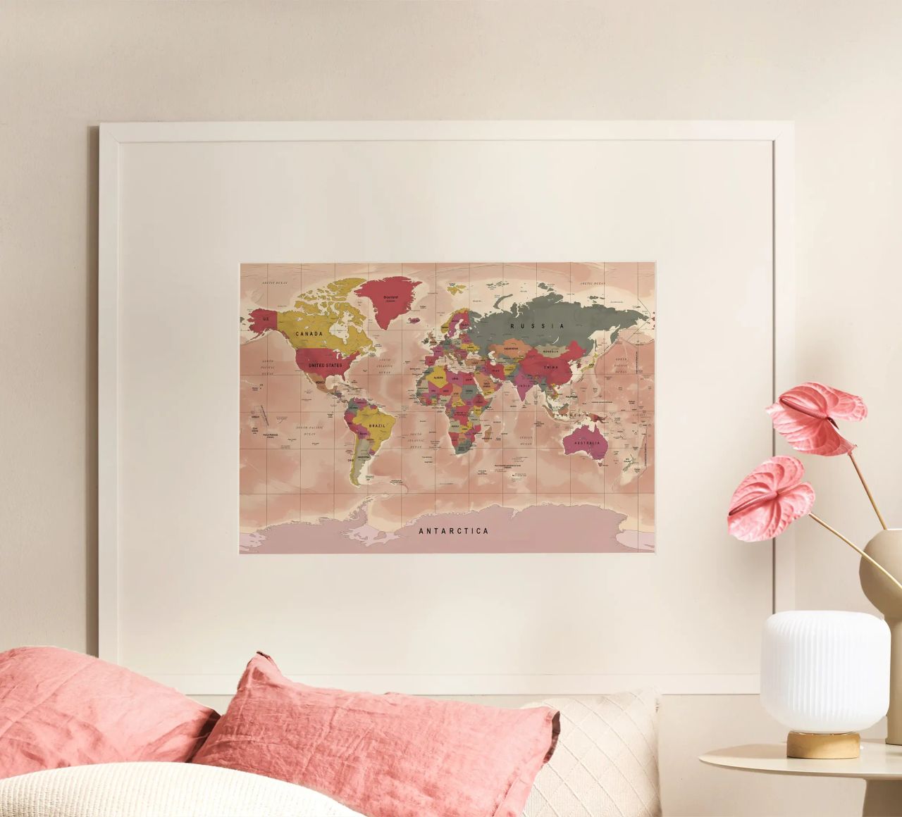 Political World Map poster by Aiden Garcia