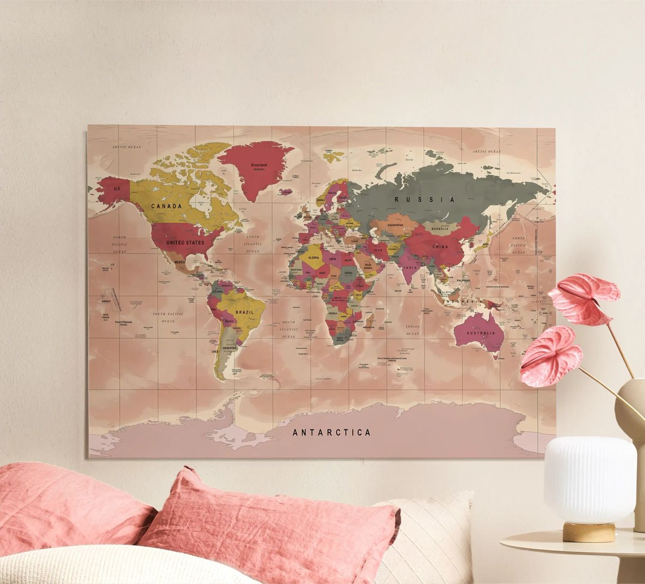 Political World Map poster by Aiden Garcia