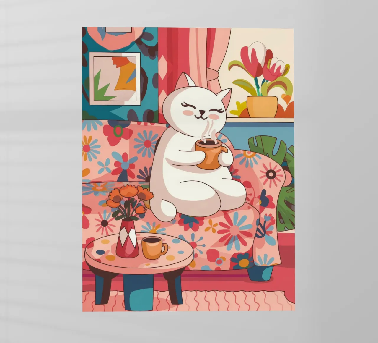 Relaxing Feline Tea backlit film by Nebula Verse
