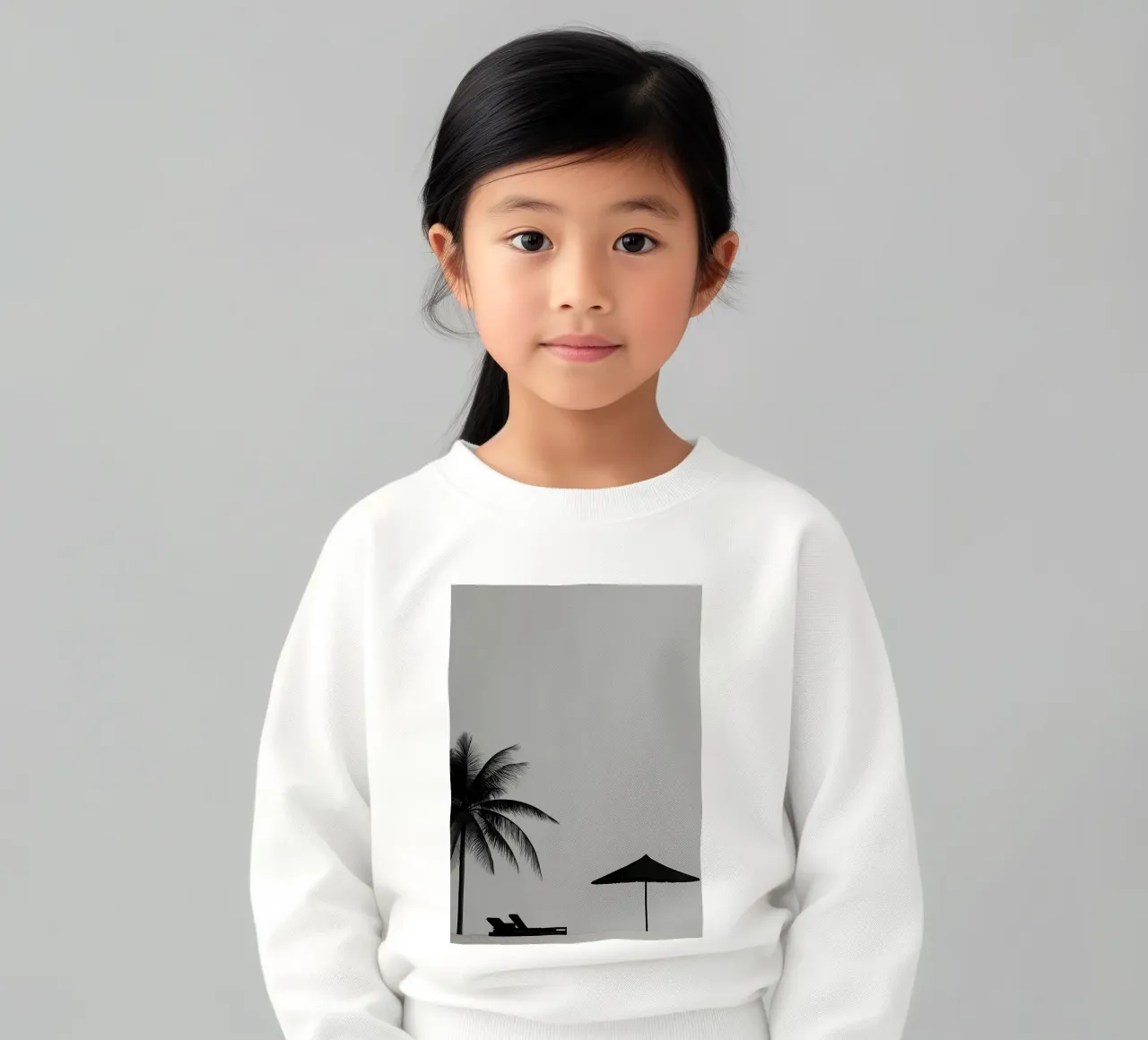Silhouette di una spiaggia di palme felpa bambino da Matthew Katz