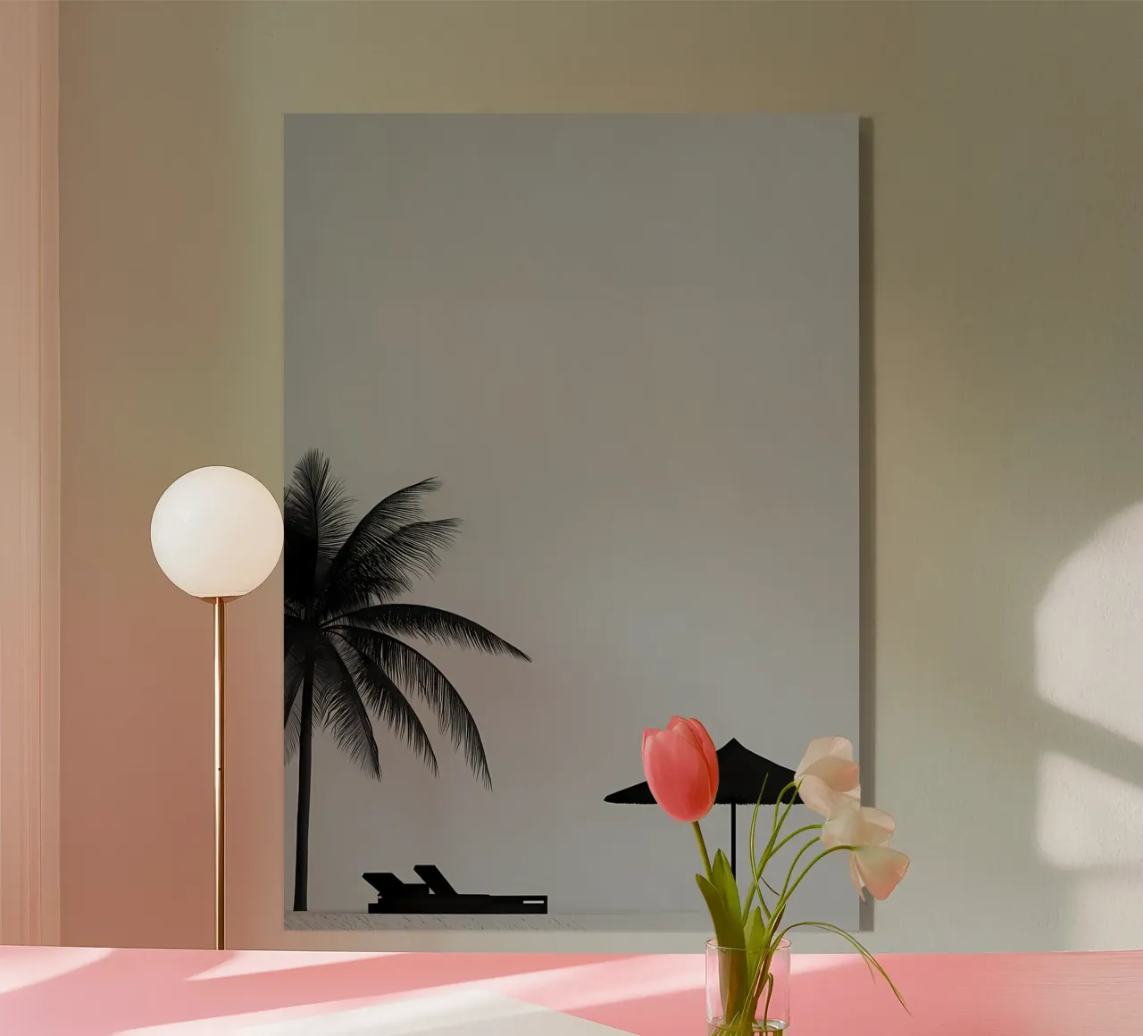 Silhouette di una spiaggia di palme plexiglass da Matthew Katz