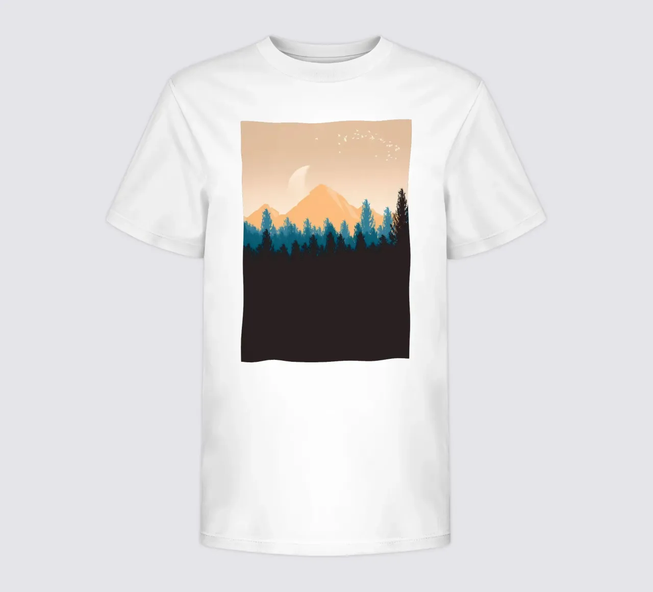 schöner Dämmerungswald Kinder T-Shirt von Bartosz Powalka
