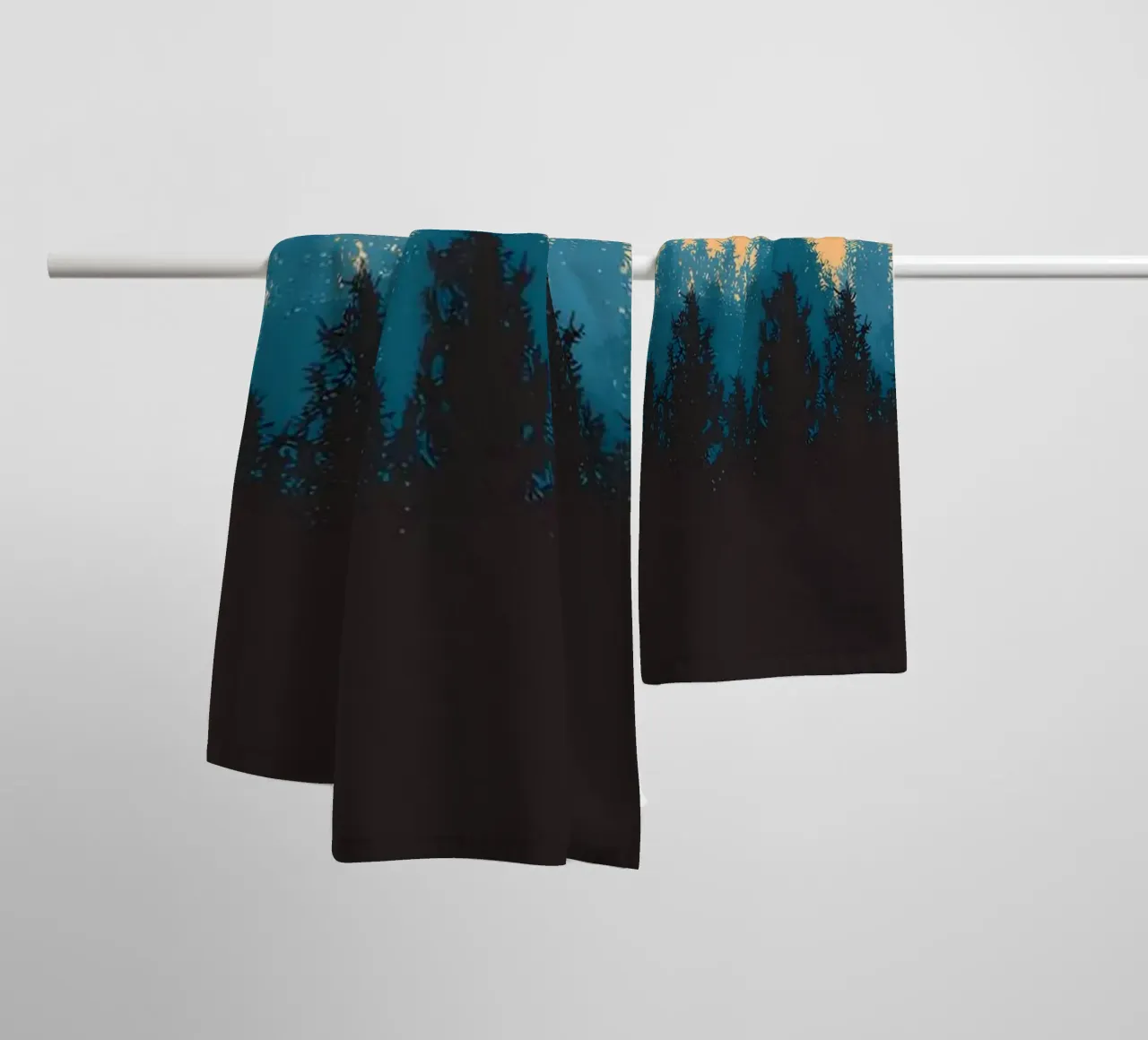 beautiful twilight forest towel by Bartosz Powalka