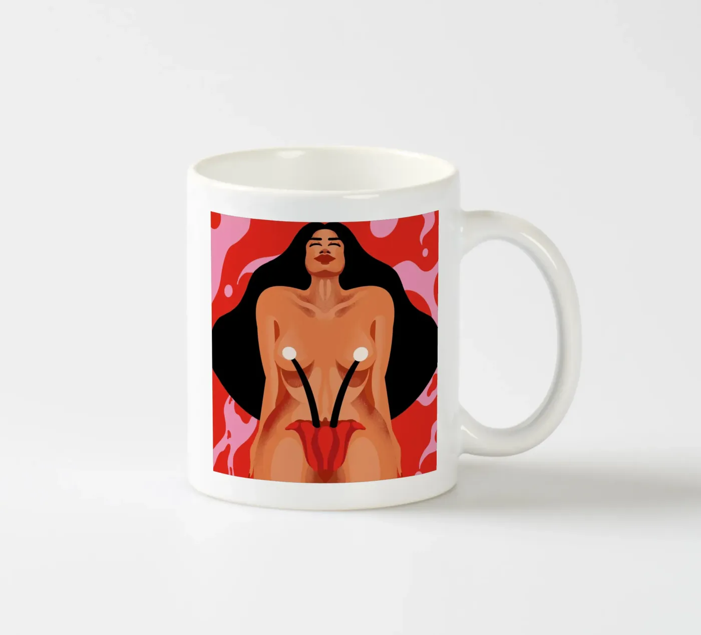 Blossoming ceramic mug by Kika illu