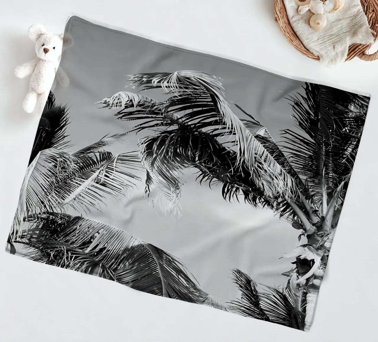 Caribbean Palms 4 fleece blanket by Matthew Katz