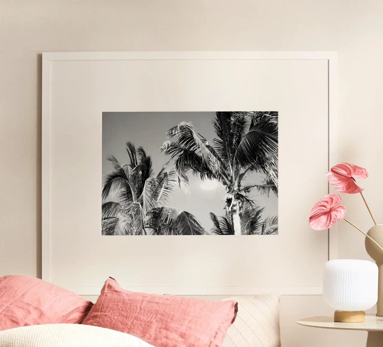 Palme dei Caraibi 4 poster con telaio in legno da Matthew Katz