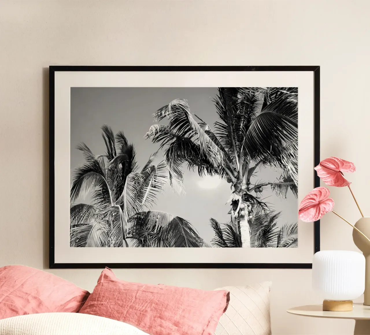 Palme dei Caraibi 4 poster con telaio in legno da Matthew Katz