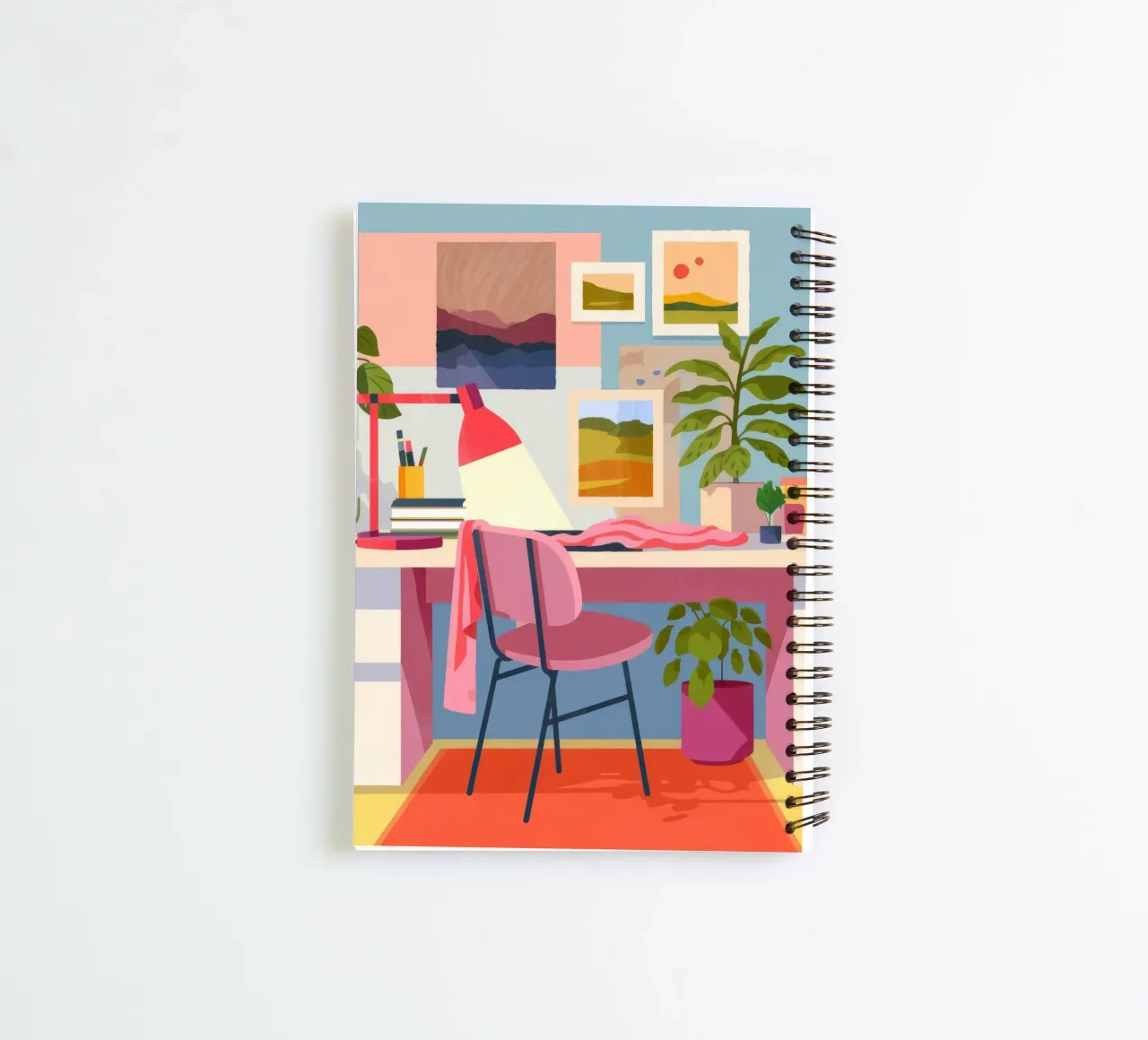 Creative Workspace Bliss spiral notebook by Nebula Verse