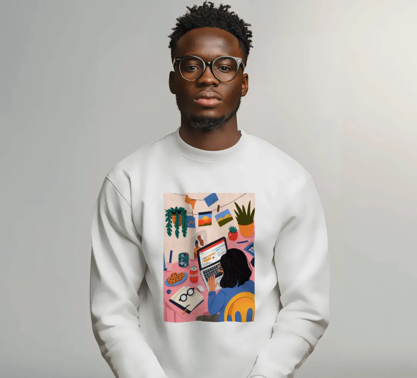 Fokussierte Studiensitzung Sweatshirt von Nebula Verse