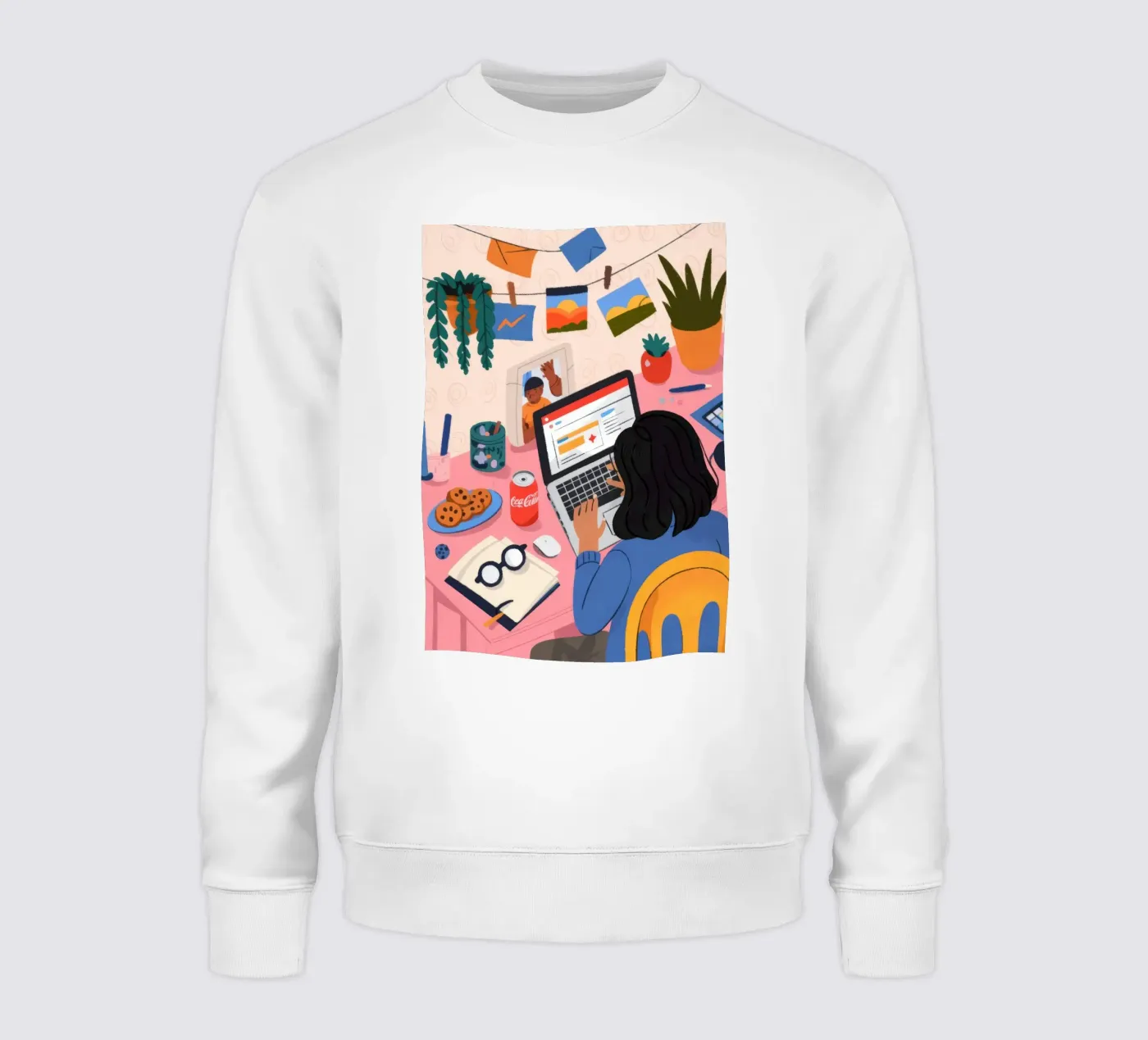 Fokussierte Studiensitzung Sweatshirt von Nebula Verse