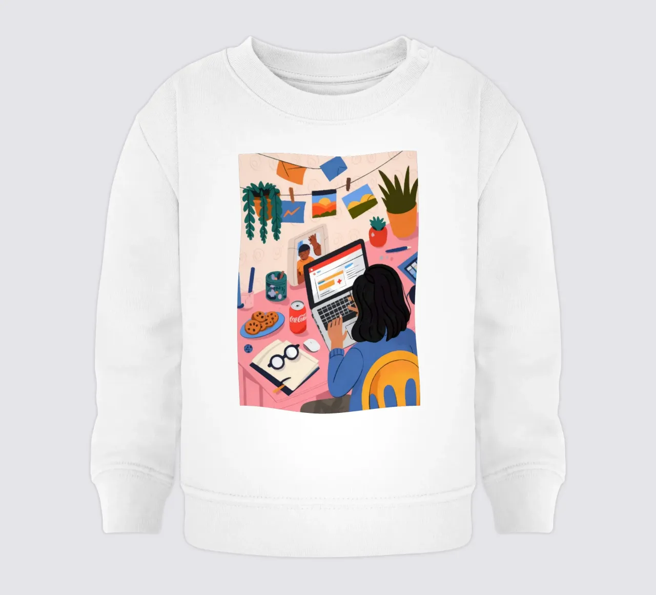Fokussierte Studiensitzung Baby Sweatshirt von Nebula Verse