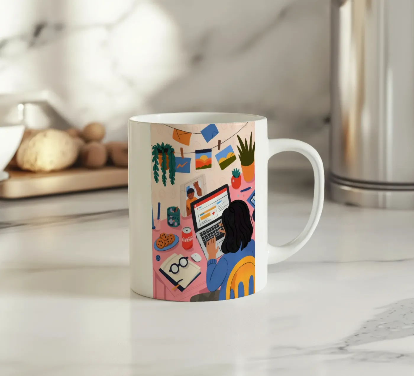 Focused Study Session Keramik Tasse von Nebula Verse