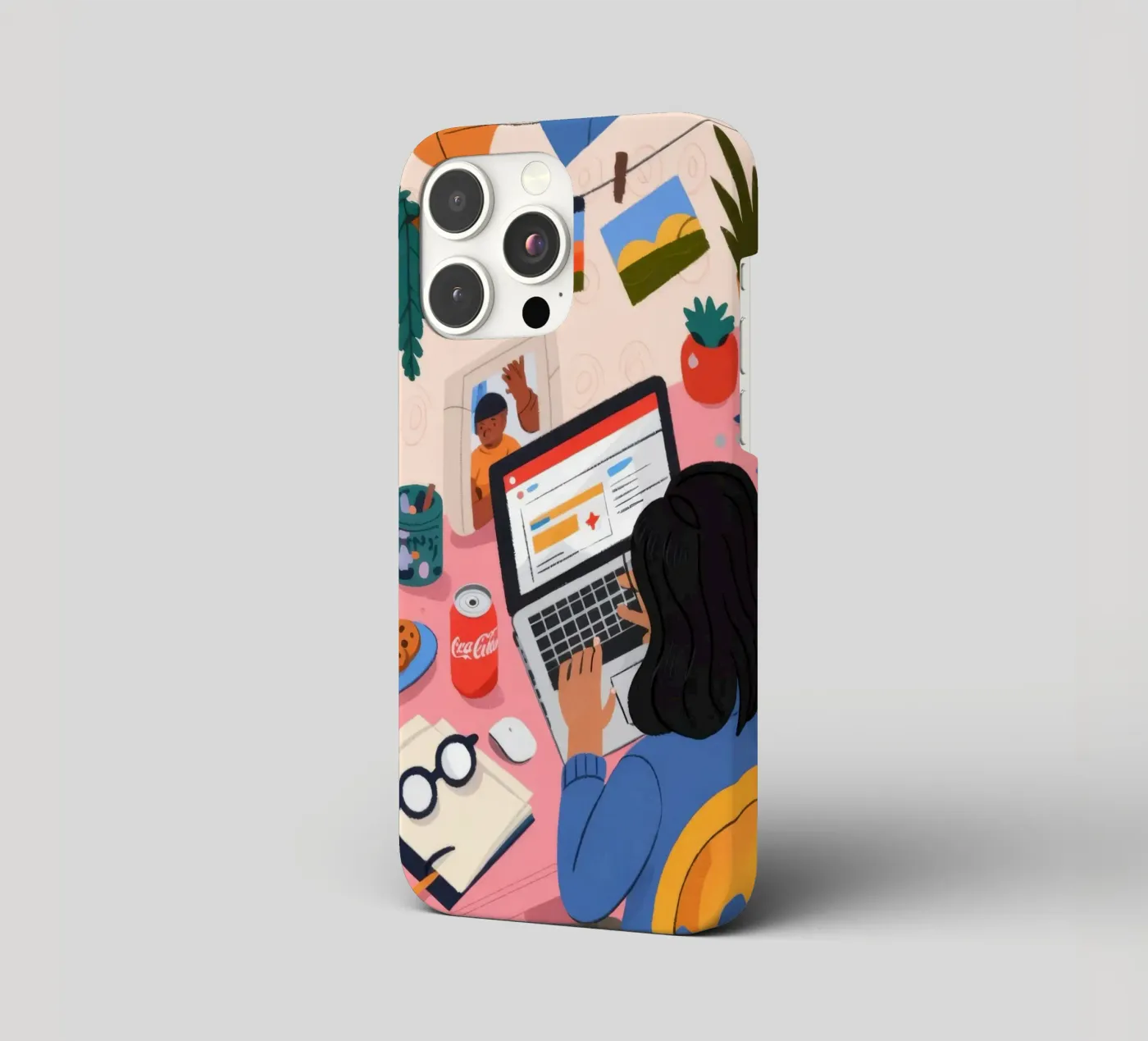 Focused Study Session iphone case by Nebula Verse