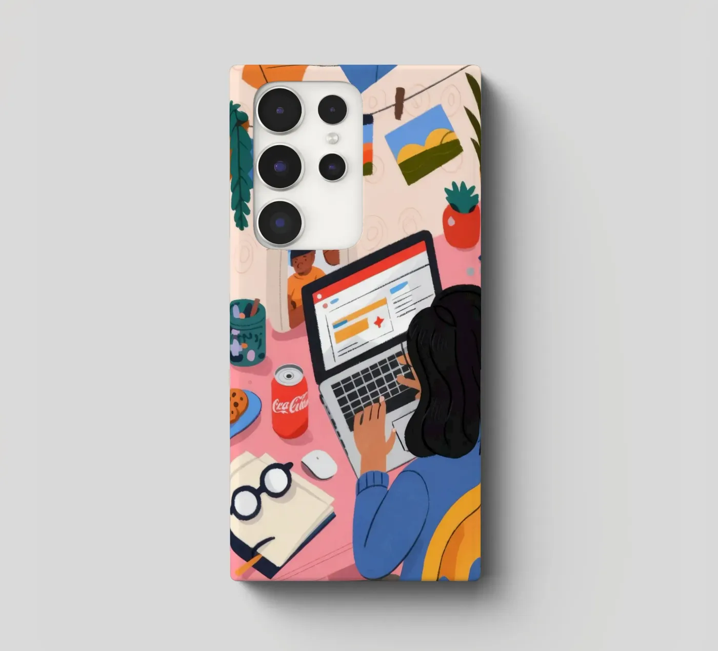 Focused Study Session samsung phone case by Nebula Verse