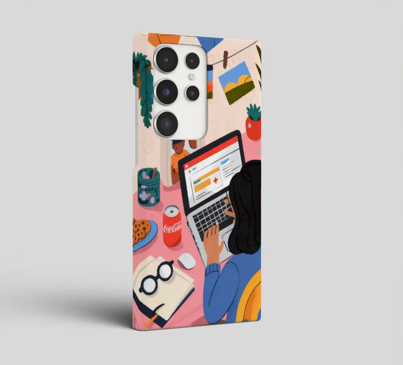 Sessione di studio focalizzata cover samsung da Nebula Verse