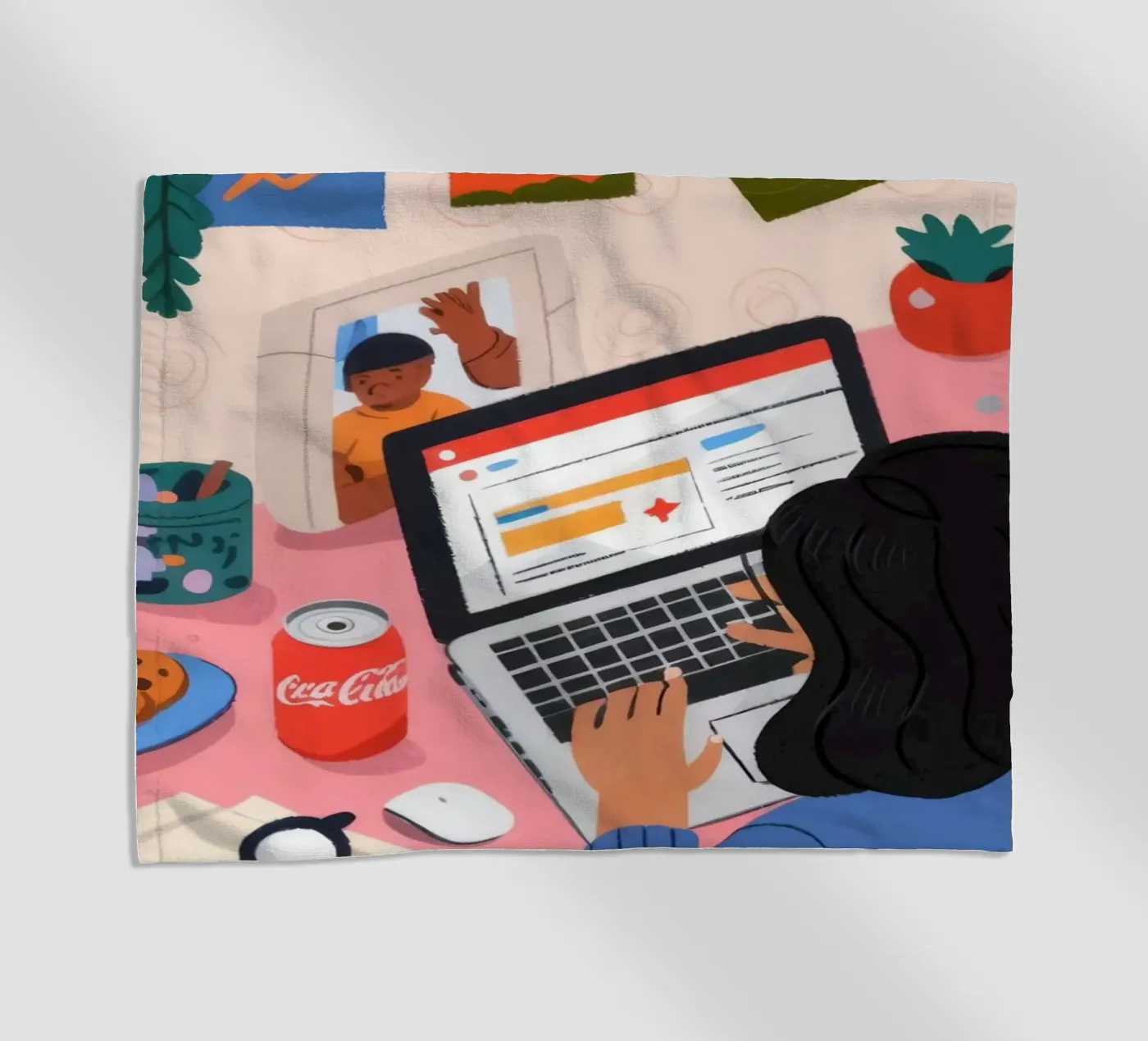 Focused Study Session beach towel by Nebula Verse