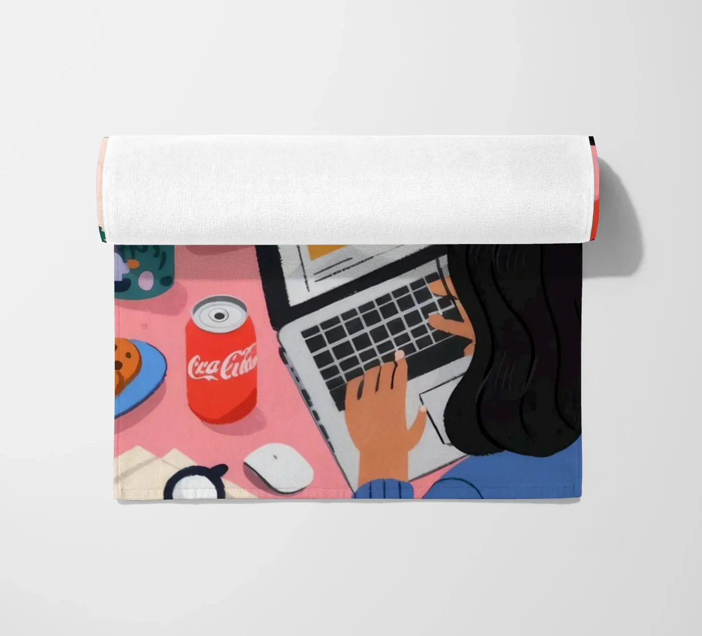 Focused Study Session beach towel by Nebula Verse