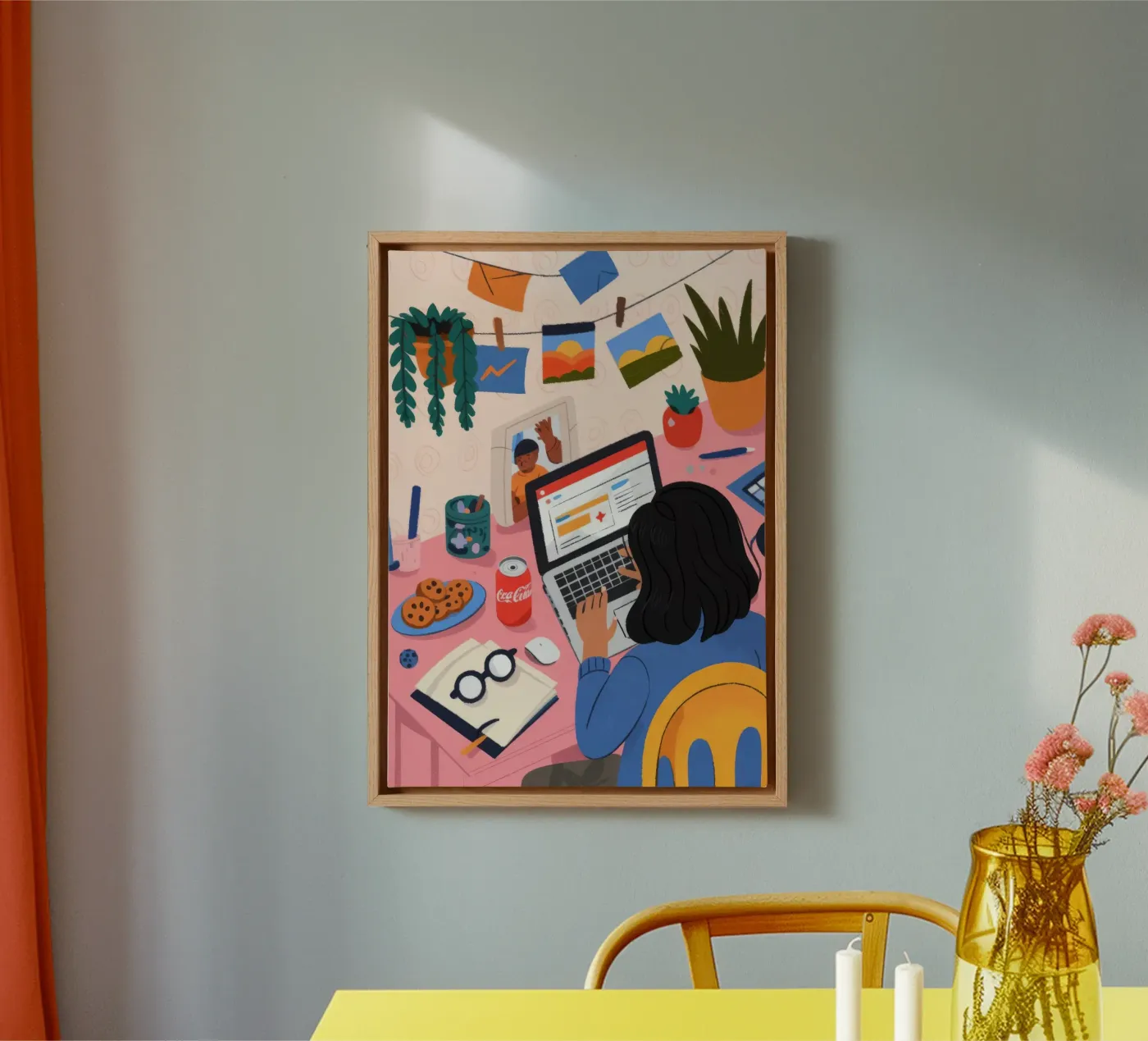 Gerichte studiesessie canvas van Nebula Verse