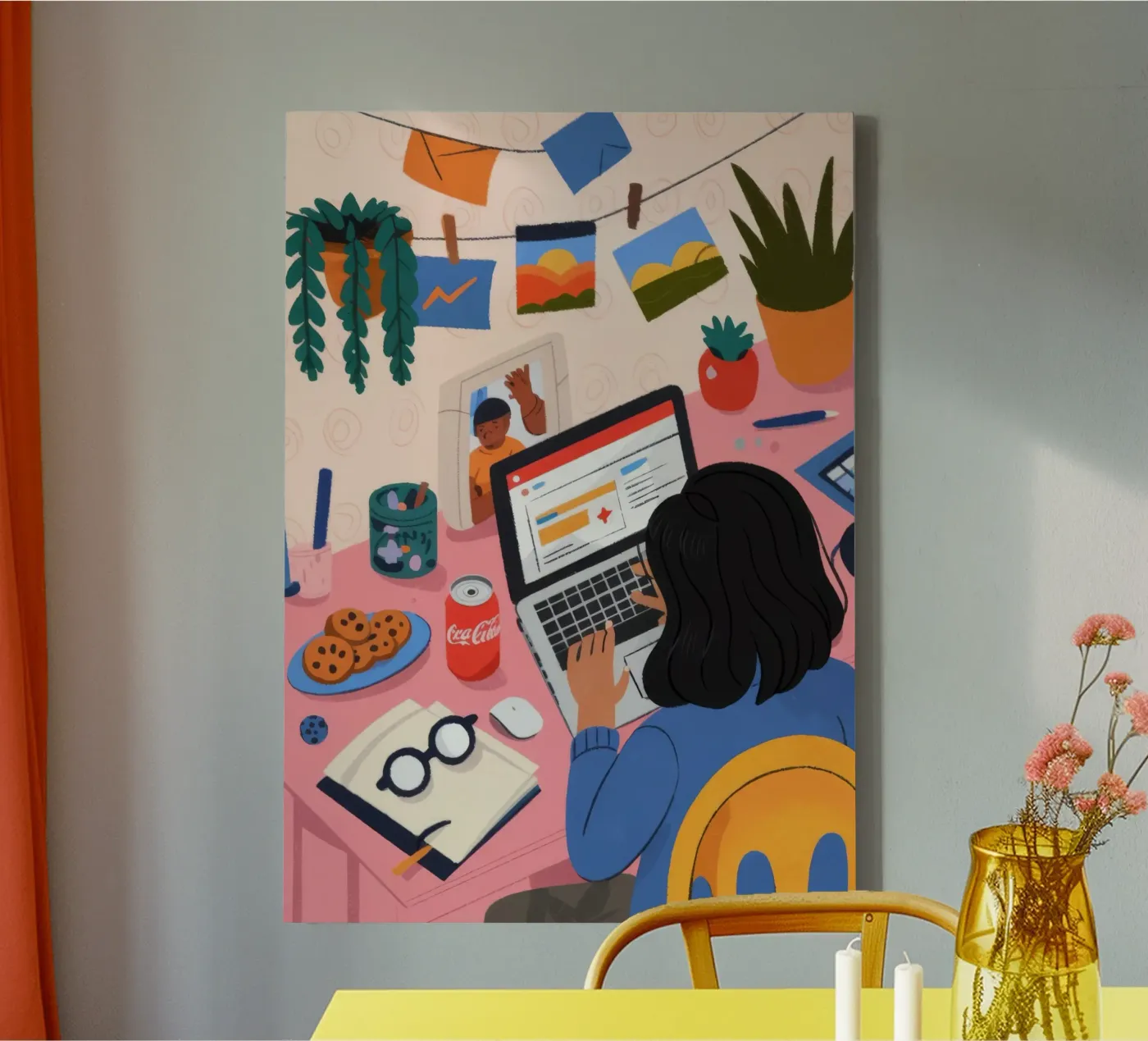 Gerichte studiesessie canvas van Nebula Verse