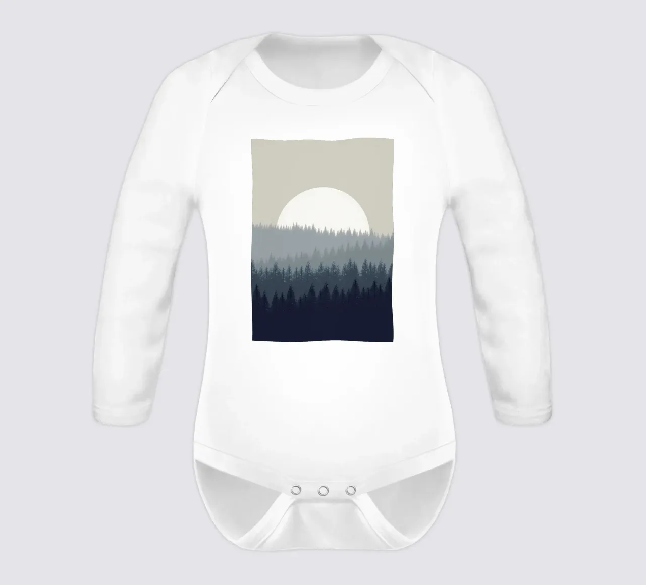 PAESAGGIO PIANEGGIANTE FORESTA body neonato maniche lunghe da Bartosz Powalka