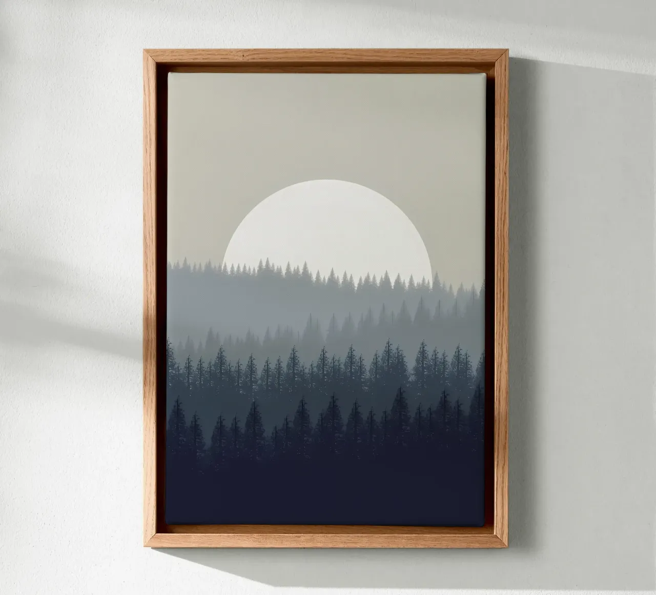 VLAK LANDSCHAP BOS canvas met Baklijst van Bartosz Powalka