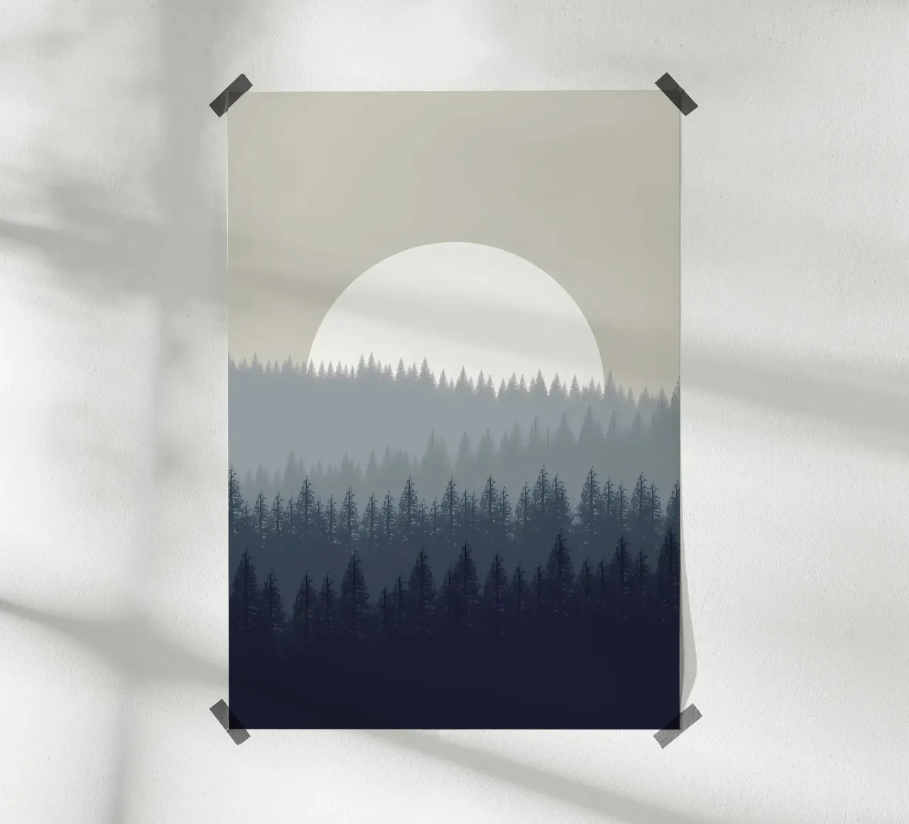PAESAGGIO PIANEGGIANTE FORESTA carta hahnemühle da Bartosz Powalka