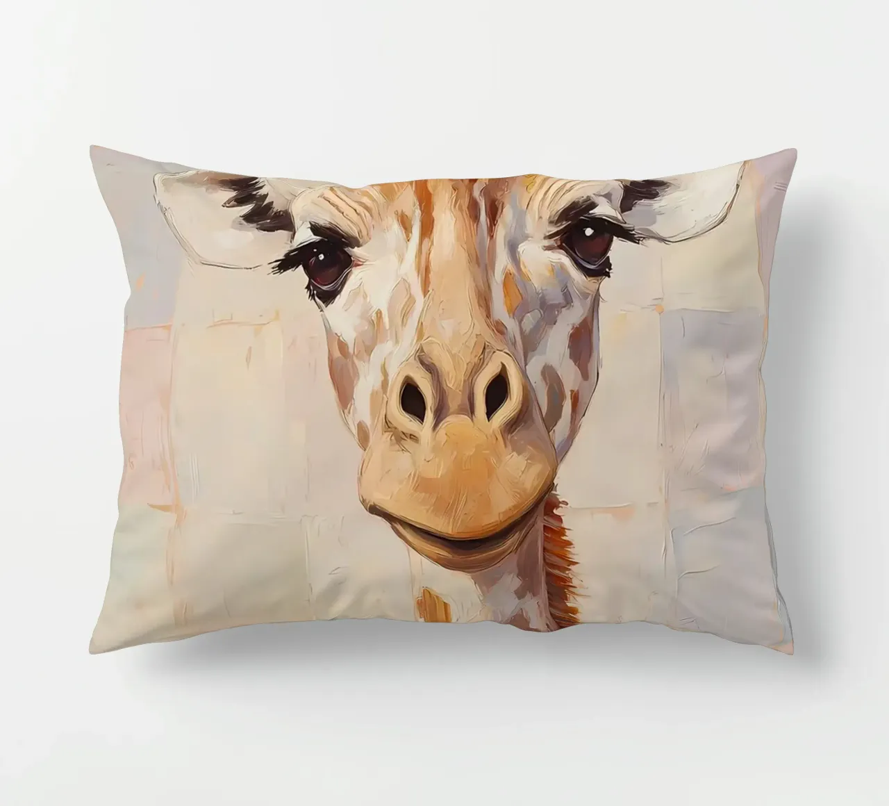 Giraffe with Toilet Paper decorative cushion by Adrian Patel